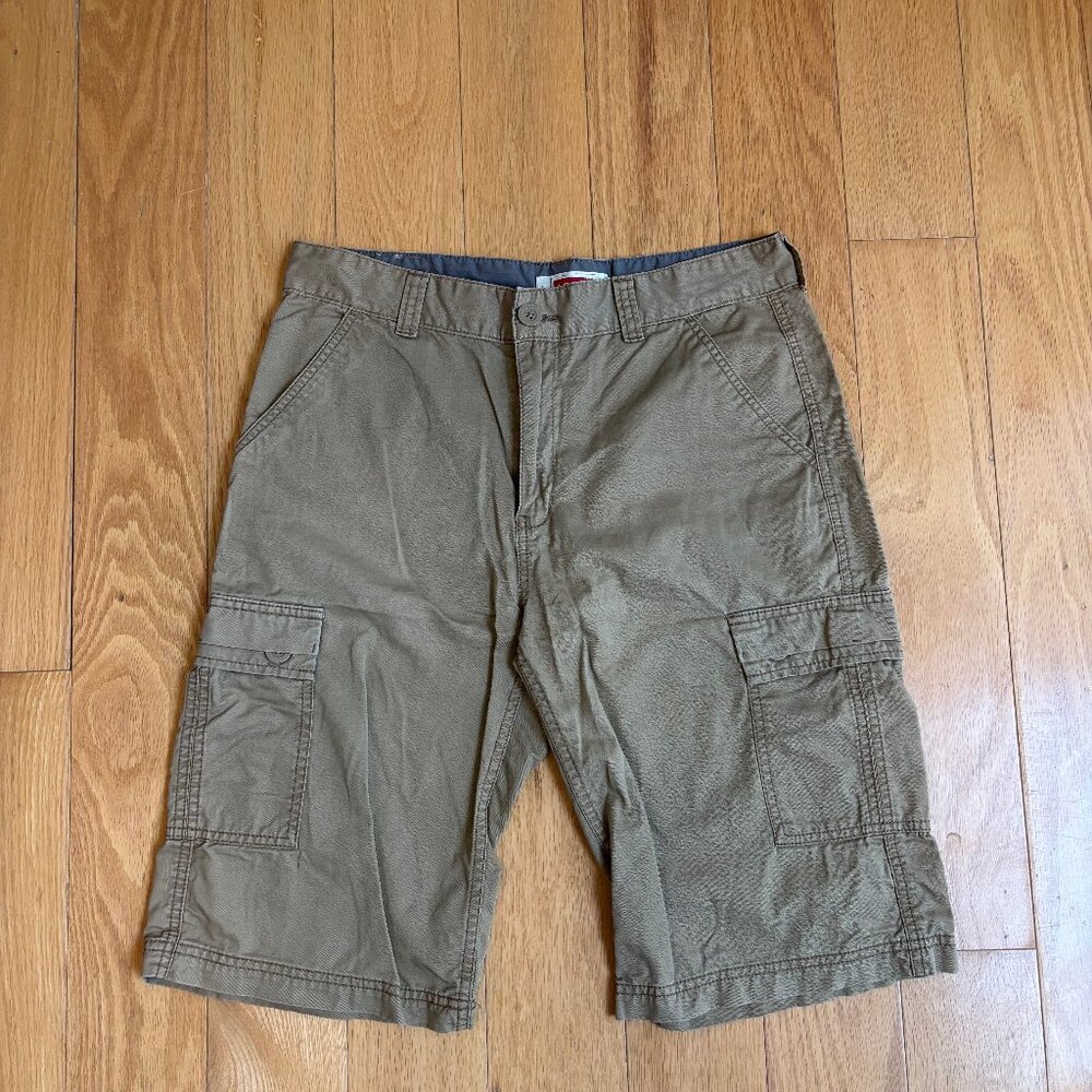 Vintage Levis Khaki Cargo Shorts 30